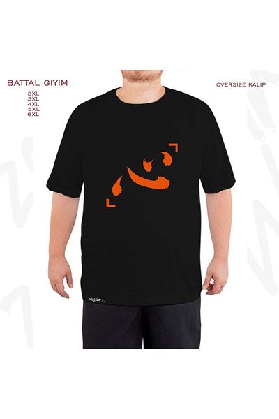 ZOKAWEAR Υπερμεγέθη Netero Heart πουκάμισο με στάμπα μεγάλου μεγέθους (πολύ) μαύρο μπλουζάκι