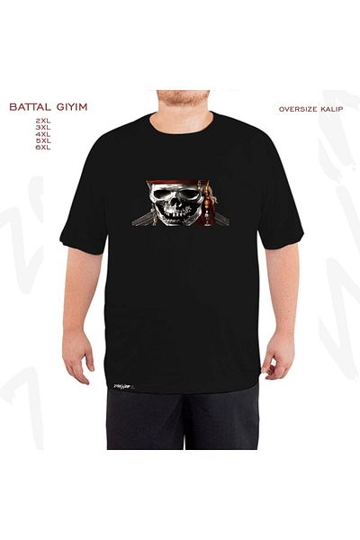 ZOKAWEAR Μαύρο μπλουζάκι με στάμπα μεγάλου μεγέθους Pirates of the Caribbean Pirates