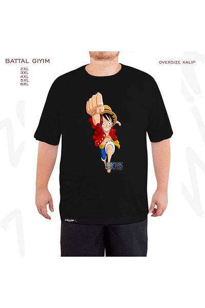 ZOKAWEAR One Piece Luffy Special Printed - Μαύρο T-Shirt Battal Fit