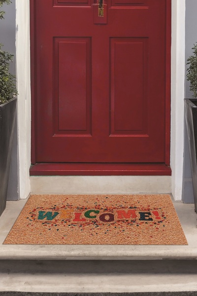 Viyana Home Digital Printed Non-Slip Base Washable Welcome Written Doormat (40X60Cm)