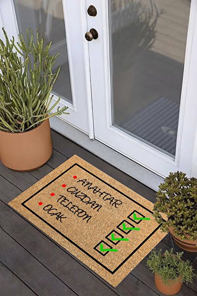 Viyana Home Dijital Baskılı Kaymaz Taban Yıkanabilir Renkli Kapı Önü Paspası (40x60cm)