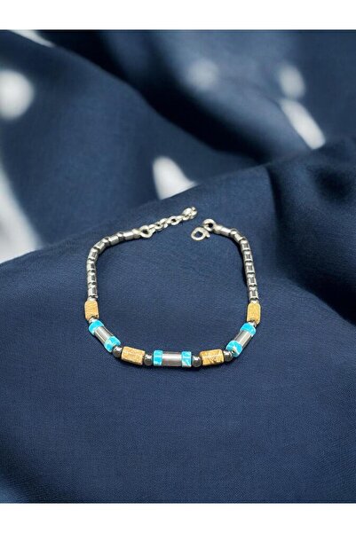 alyacs Luxury Design Natural Stone Steel Bracelet