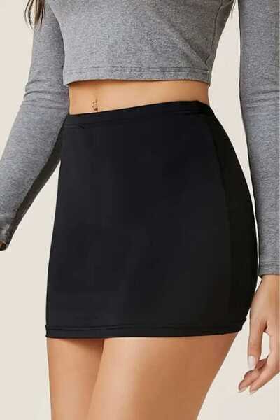 BENİMOLMALI Casual Style Mini Short Skirt with Elastic Waist