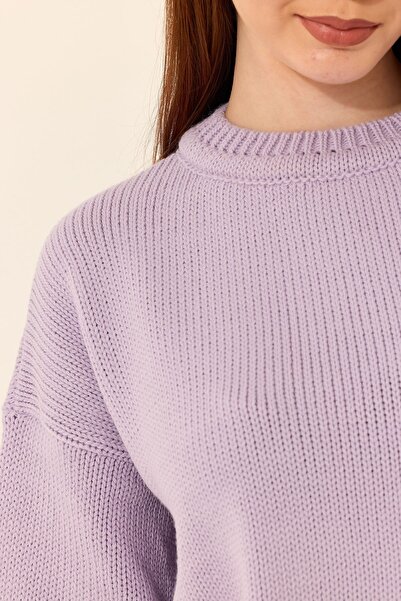 Cloudy Kids Pulover de tricotaj oversize cu decolteu