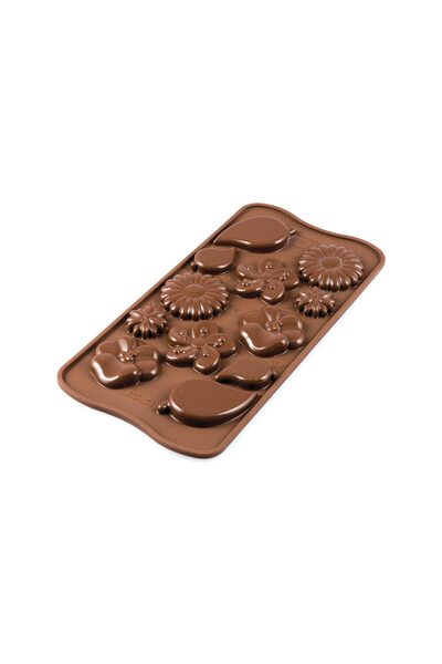 Tinky Winky قالب شوكولاتة من السيليكون بنمط أوراق الزهور