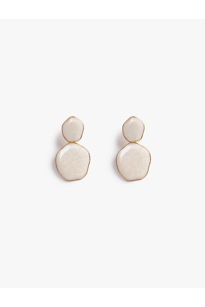 Koton Asymmetric Shaped Rhinestone Earrings