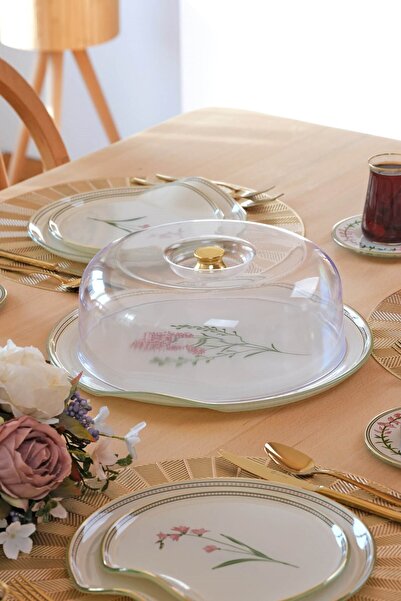 Glore Crocus Gold Gilded Glass Cake Bowl