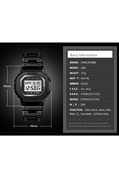 Skmei 1456 MODA SPOR ERKEK DİJİTAL SAAT