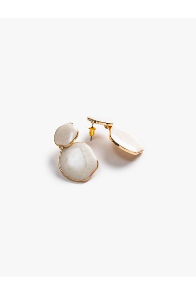 Koton Asymmetric Shaped Rhinestone Earrings