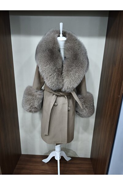 Nur Deri uzun kadın mont