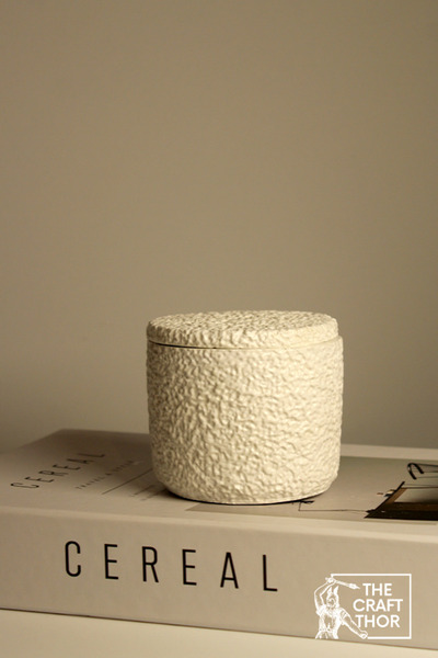 The Craft Thor Stone Textured Concrete Decorative Box with Lid