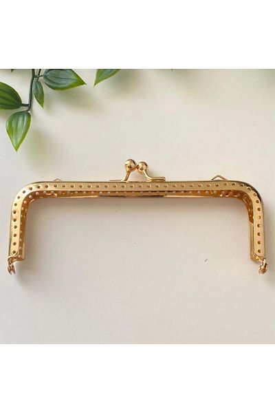 yumakça 15 cm Gold Colored Cornered Purse and Wallet Clip
