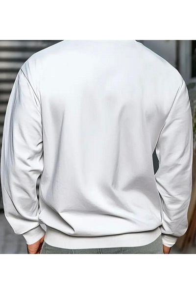 TEXTURA Hanorac unisex cu decolteu 0 cu imprimeu Paris sezon nou