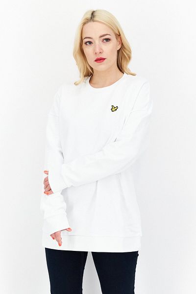 Lyle & Scott Women Crew Neck Embroidered Logo Sweatshirt, White