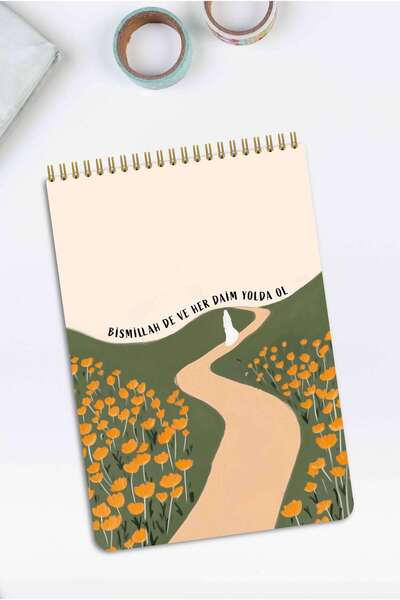 MuslimWalk Yumna Çiçekli Yollar – Namaz Takipçili – Spiralli Haftalık Planlayıcı