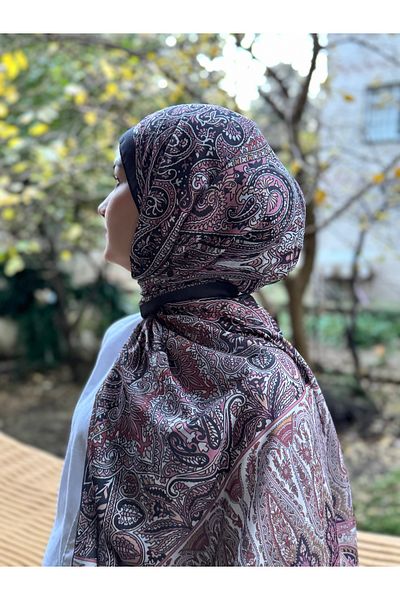shalby Dalia Patterned Cotton Shawl - Powder Black