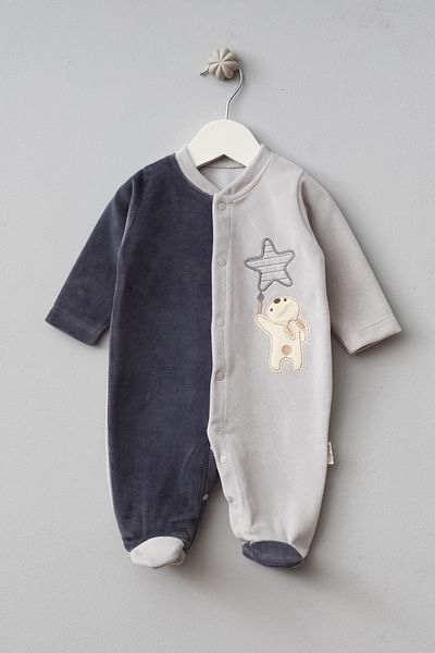 Bebitof Cute Rabbit and Star Pattern Cotton Baby Velvet Jumpsuit
