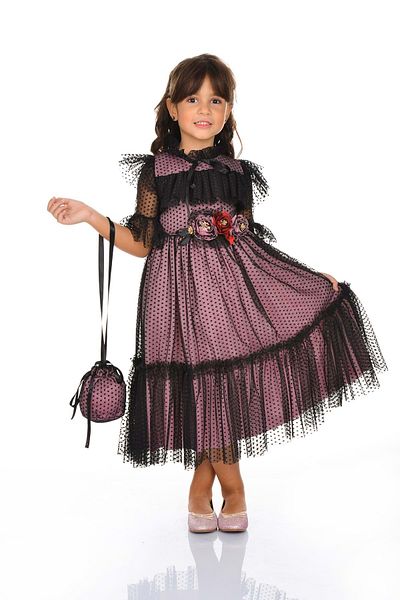 Mnk Baby&Kids Pink Lace Vintage Bag Dress - Mnka248