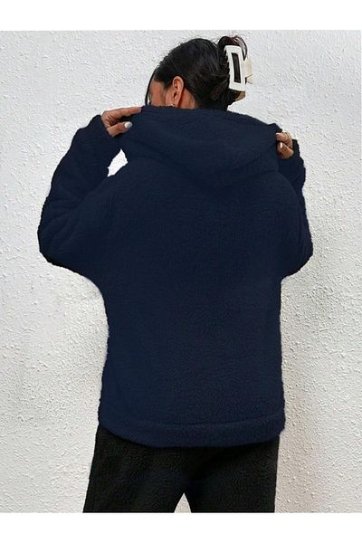 Actiwear Women's Plush Kangaroo Sweatshirt - Pocket, Lace-Up Hood