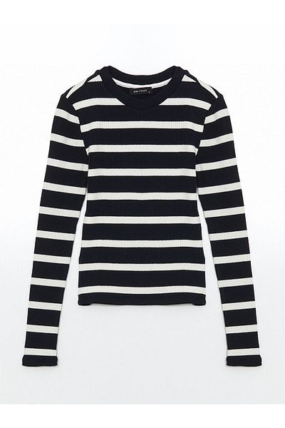 LC Waikiki Γυναικείο κορμάκι Crew Neck ριγέ