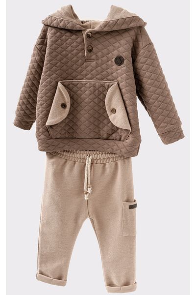 bombe Baby Girl Boy Bottom Top Double Set Brown