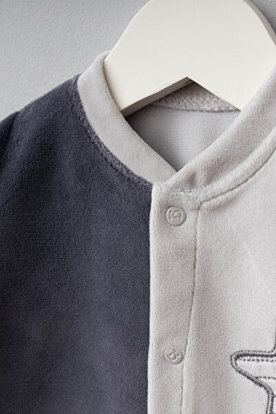 Bebitof Cute Rabbit and Star Pattern Cotton Baby Velvet Jumpsuit