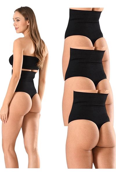 Bluewhs Seamless Women's Corset Set 3 Pieces Firming Lifting White Black Color