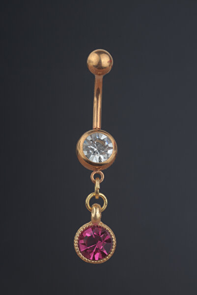 depozoom 316L Cerrahi Çelik Zirkon Taşli Göbek Piercing