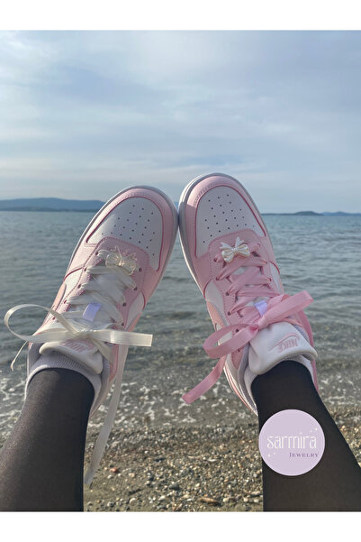 Sarmira Charm'lı Çift Renk Fiyonk Bağcık