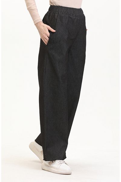 sefamerve Anthrazitfarbene Jeans mit elastischem Bund – 1793MYZ-01