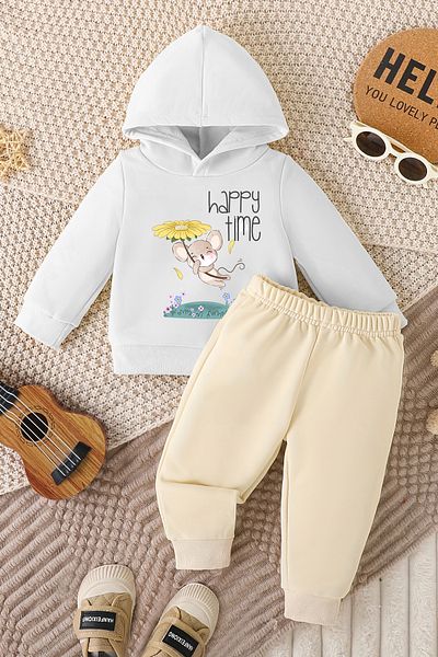 ADABEBEK Special Design Happy Time Printed Baby Suit 22364