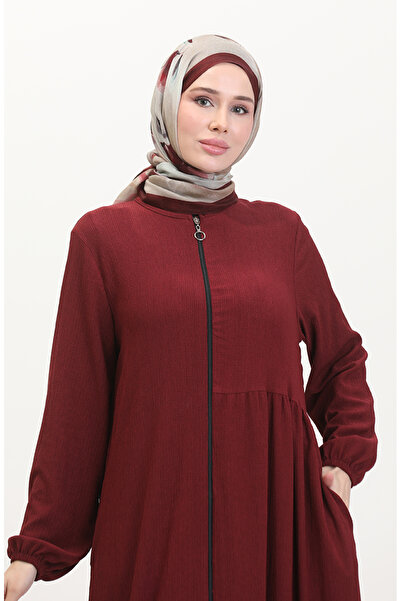 sefamerve Shirred ferace 1027-03 burgundy
