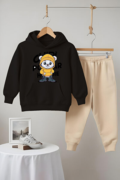 MYADA Преміум трикотажний 3-нитковий спортивний костюм з принтом панди 22532