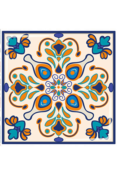 TELLGRAF Çini Desenli Fayans Ve Karo Stickerı (10x10 Cm)