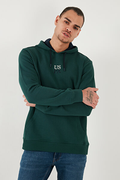 U.S. Polo Assn. ΒΑΣΗ. Polo Ανδρικό SWEAT - Γιακάς με κουκούλα, βαμβακερό μείγμα, φούτερ με κανονική εφαρμογή G081GL 0821943515