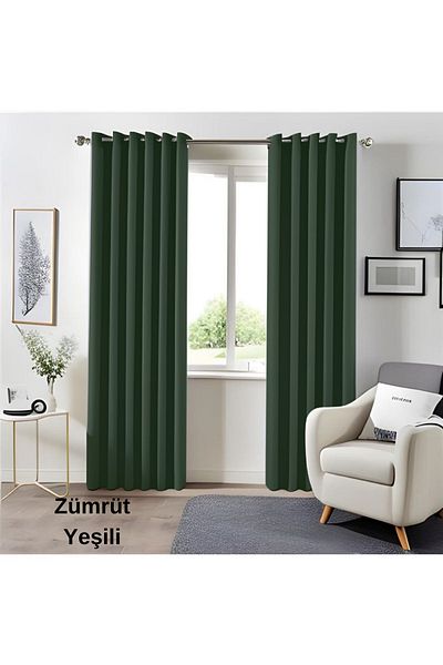 MebelPort Curtain Blackkout Fountain Stitching Shape Single Wing