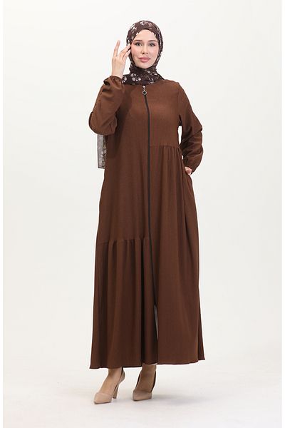 sefamerve 1027-05 Μοντέλο Brown Gathered Ferace