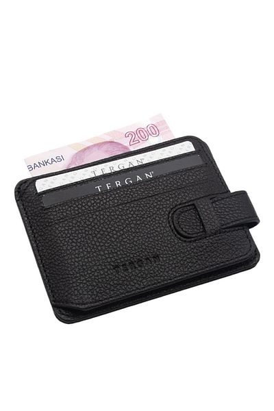 Tergan Unisex Leather Credit Card Holder - 01533U9G