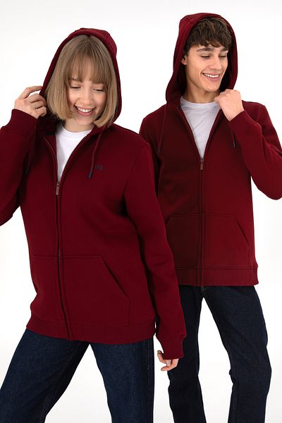 U.S. Polo Assn. Men's Burgundy Raised Knitted Cardigan 50293146 -Vr014