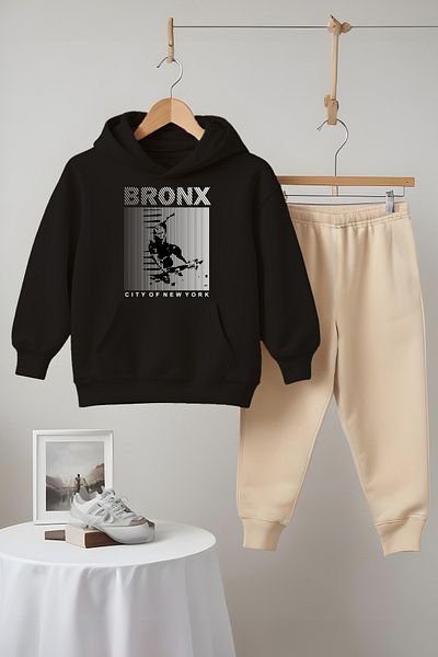 MYADA Set de trening din bumbac pieptănat premium cu imprimeu The Bronx New York - 3 fire 22505