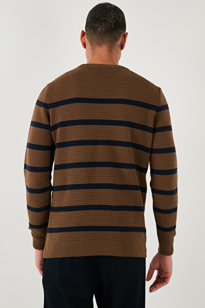 U.S. Polo Assn. U.S. Polo Çizgili % 100 Pamuk Slim Fit Bisiklet Yaka Kazak Erkek KAZAK G081SZ0TK1957312