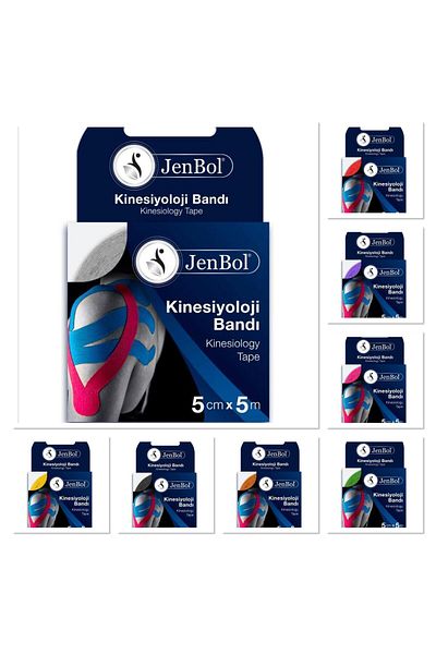 Jenbol شريط رياضي كينيزيو برتقالي - شريط ألم 5 متر × 5 سم