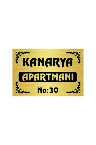 APARTMENT BUILDING 20X30 GOLD METAL PLATE