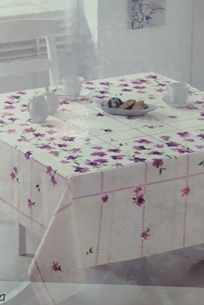 RH Yuvarlak Masa Örtüsü Çiçek Desenli Çap 150 Cm Yuvarlak Mutfak Balkon Masası Anneler Günü Hediyesi