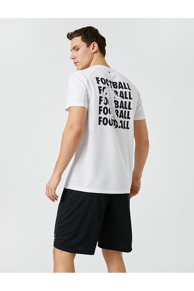 Koton Sports T-Shirt Football Printed Short Sleeve Crew Neck