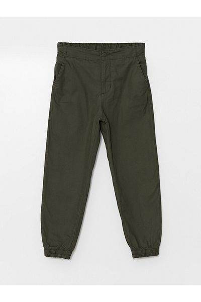 LC Waikiki Lcw Kids Green Elastic Waist Fleece-Lined Boy's Pants