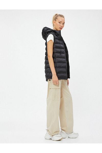 Koton Puffer Vest Hooded Pocket Detailed With Stopper