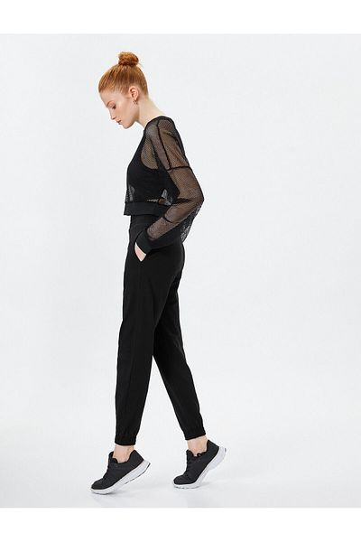 Koton Jogger Sweatpants Ψηλόμεση Άνετη Εφαρμογή Βαμβακερή τσέπη