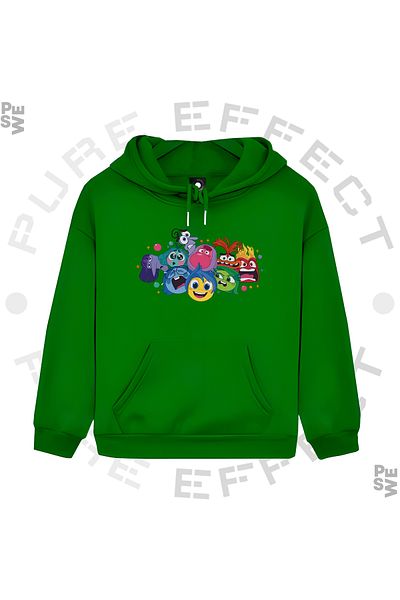 PURE EFFECT Hanorac pentru copii UNISEX - Imprimat Inside-Out 2, Multicolor, 3 fire