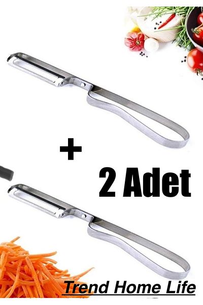 Trend Home Life 2 Pcs Stainless Steel Metal Side Peeler Vegetable Peeler Fruit Peeler Tomato Potato Vegetable Peeler